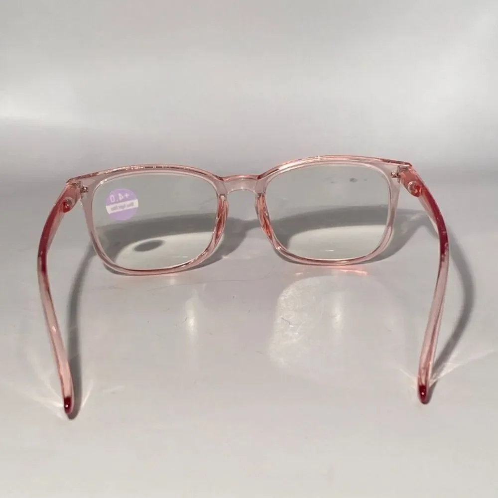 1135 Colette 4.0 Clear  Pink Reading Glasses Soft Butterfly Style Readers NWT